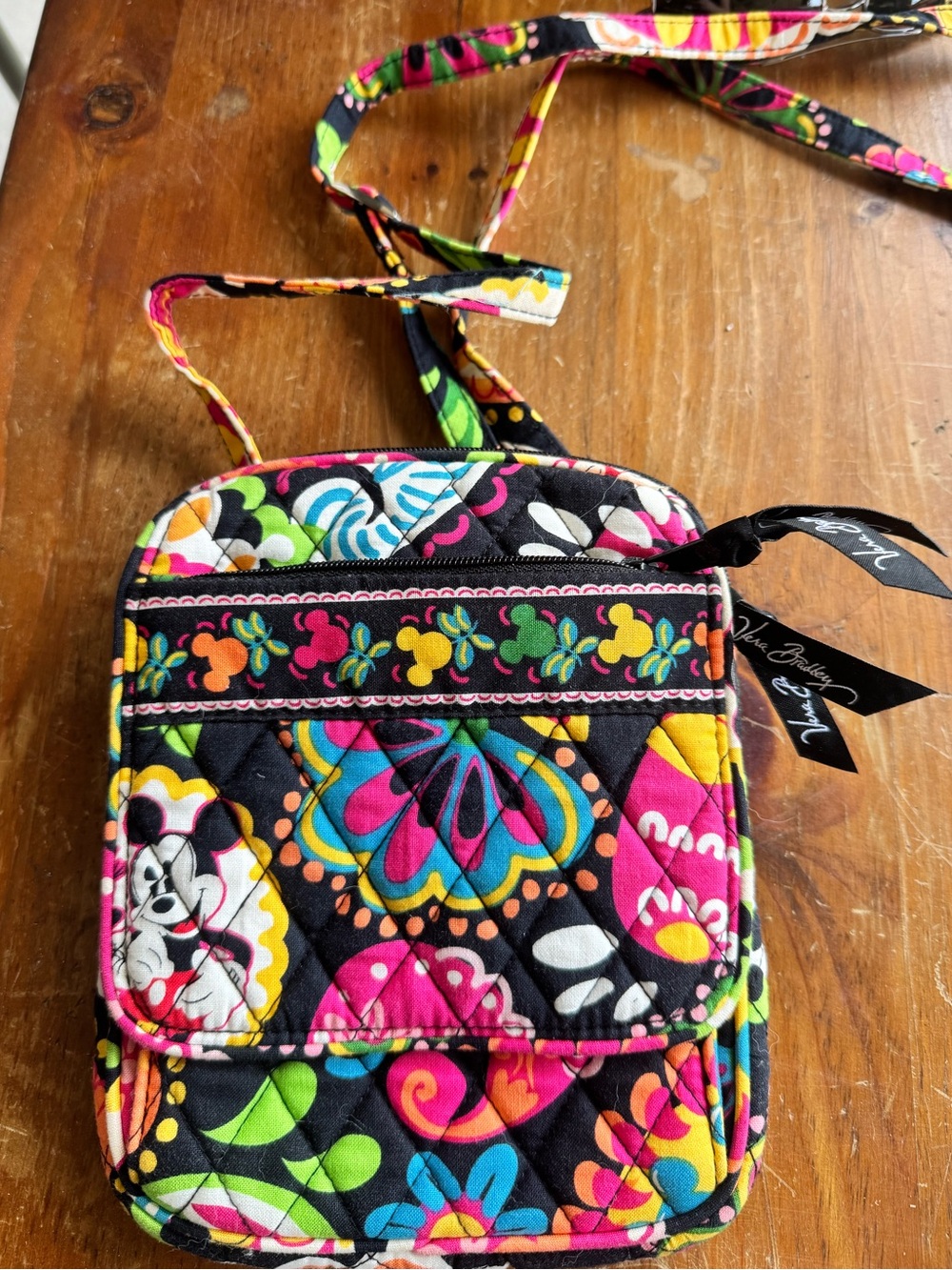 Disney Parks Vera Bradley Mini Hipster Crossbody "Midnight with Mickey" Like New